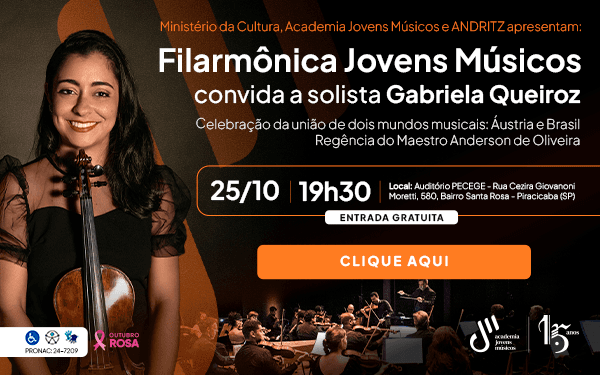 Filarmônica Jovens Músicos convida a solista Gabriela Queiroz