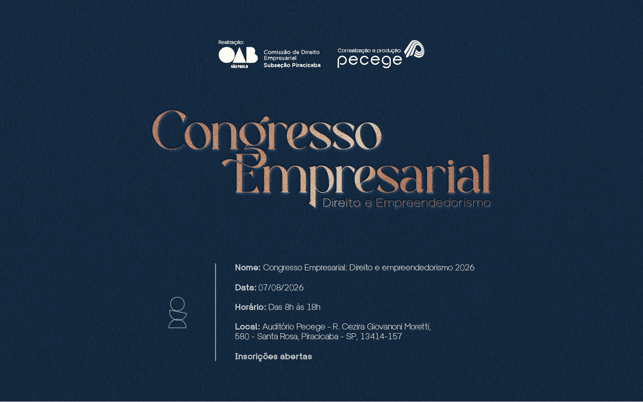 Congresso Empresarial: Direito e empreendedorismo