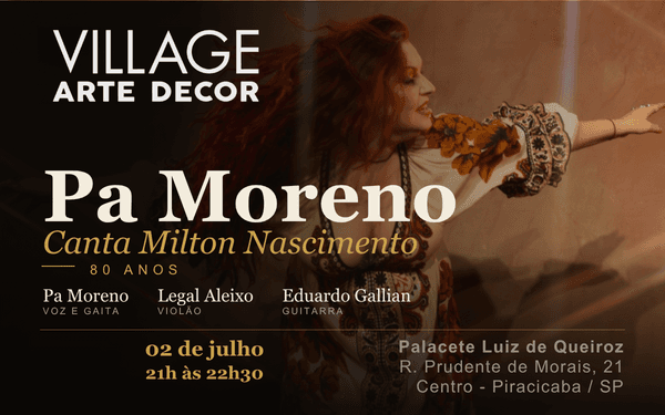 Pa Moreno Canta Milton Nascimento - Um passeio cantado pelos 80 anos de história do Bituca